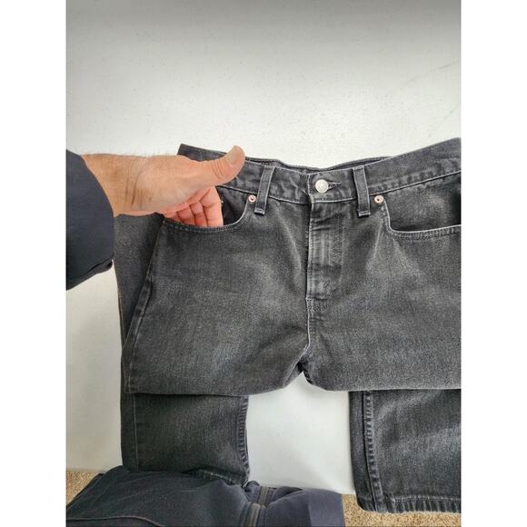 Vintage Levis 505 Jeans Womens 8 L Black Low Rise Straight Leg Denim Red Tab USA - Picture 6 of 13